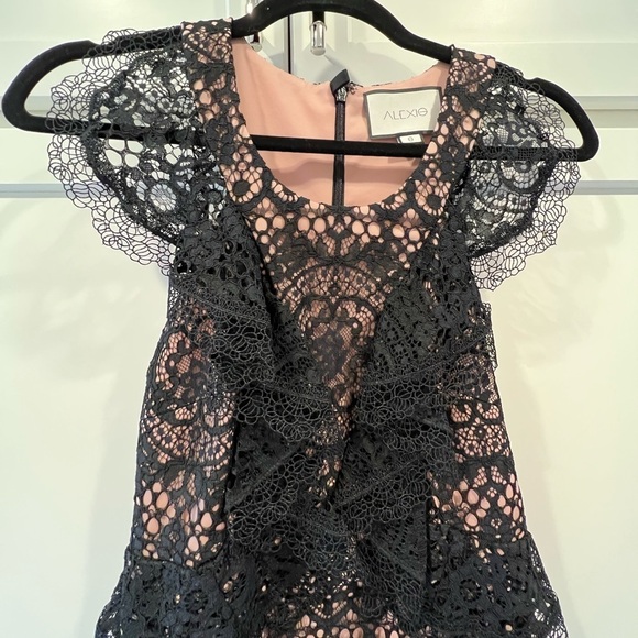 Alexis Narasse Lace Midi Racerback Dress. Pink Nude Lining. Size Small. - Picture 7 of 15